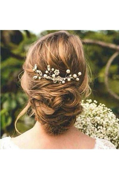 bba new trend نموذج تاج شعر رأس الزفاف للموسم الجديد مع مشط