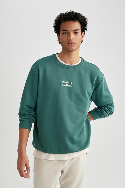 DeFacto Regular Fit Crew Neck Printed Sweatshirt A7462Ax23Au