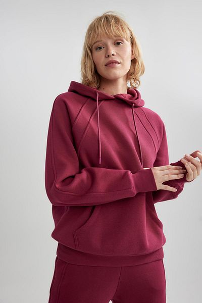 DeFacto Fit Oversize Fit Hooded Thick Athlete Sweatshirt