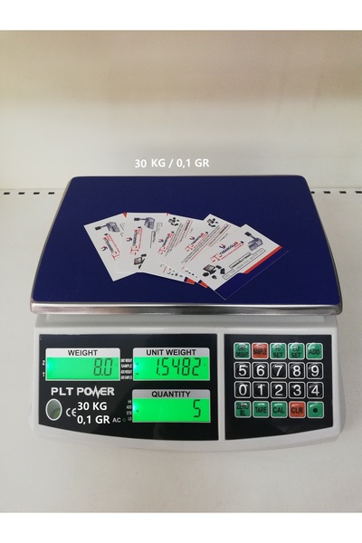 PLT HASSAS Sayıcı Terazi Adet Sayım Terazi 30 Kg 0,1 Gr Adet Sayım Akülü Elek...