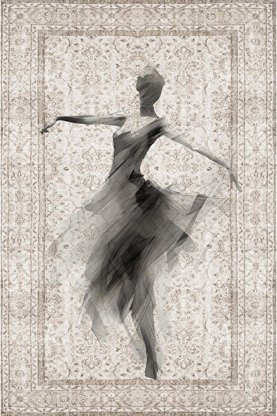 Mira Art Ballet Women's Figure Vintage Woven Base Decorative Carpet Mira 1474
