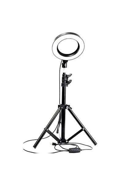CROW'S TECH Youtuber 10 Inç Led Tripod Işıklı Telefon Tutucu Makyaj Işığı Rin...