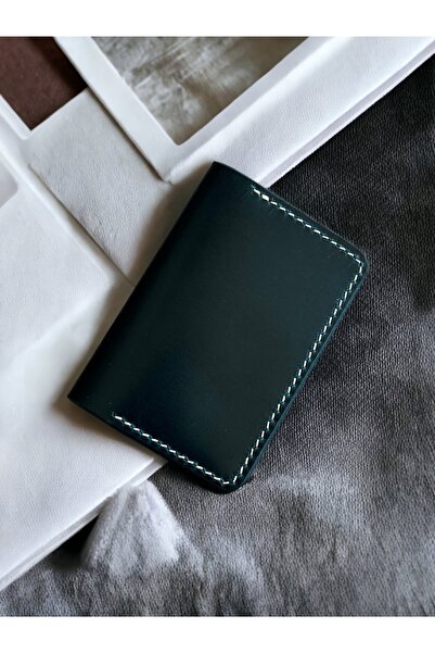 DeriBoss Italian Minimal Leather Card Holder (turquoise)