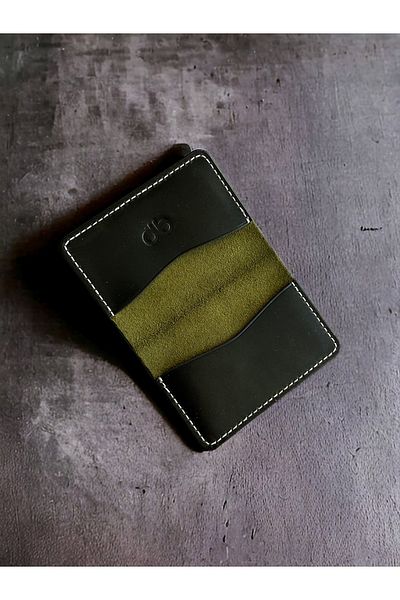 DeriBoss Ιταλική θήκη για κάρτες Minimal Leather (χακί)