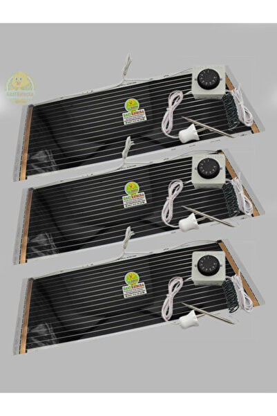 Rexva Analog 3 Termostatlı Karbon Isıtıcı 25 X 80 Cm Bakır Kablolu 3 Adet Karbon