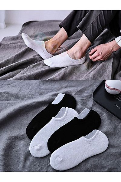socksbox 8 чифта дамски черни и бели маратонки с подсилени пети и пръсти / 34-39