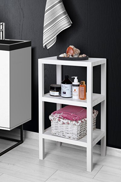 LoreLife Bath 3 Katlı Düzenleyici Plastik Raf Ünitesi Banyo Rafı Kozmetik Raf...