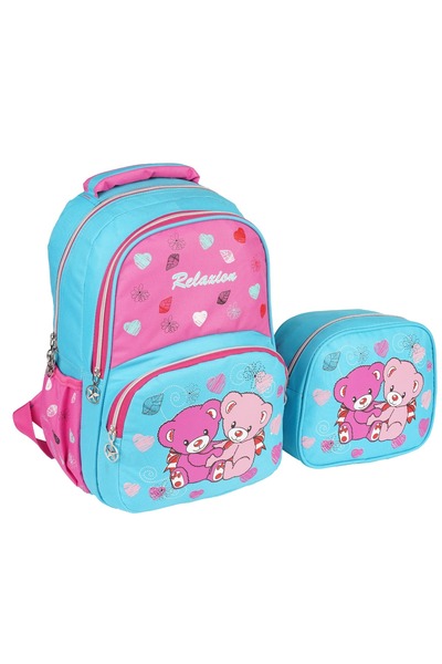 FATELLA Boy's patterned school travel backpack with lunchbox