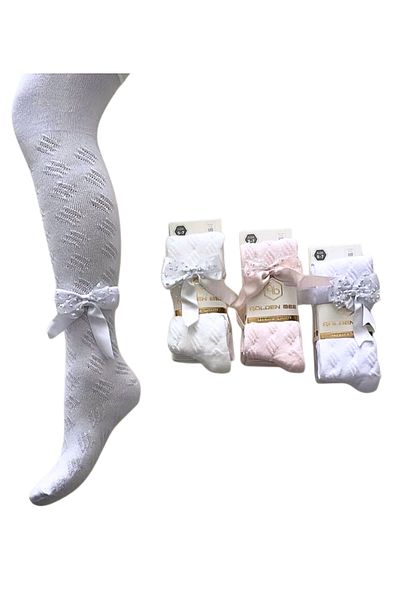 socksbox 3-Piece Natural Cotton Children's Pantyhose