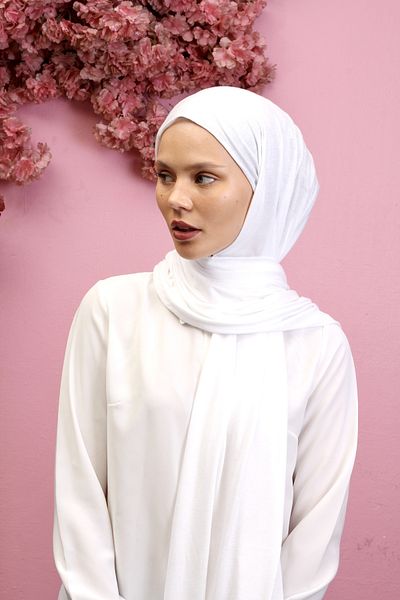 SpecialScarf Hijab Fashion VISKOS COMBED SCRAP 180 GRAMS SIZE 70*180 BONE COLOR
