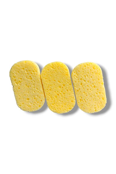 Croc 2004 إسفنجة تنظيف الوجه والمكياج الطبيعية 3 قطع بيضاوية