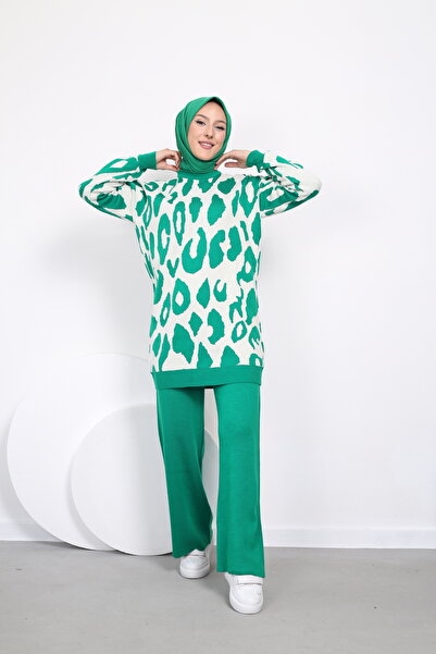 Kirazgym Σετ πλεκτών με σχέδιο λεοπάρ