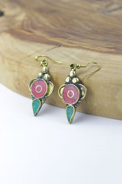 Ayya Aksesuar Boho Ethnic Handmade Earrings Saphir Handmade Earrings Ohrringe