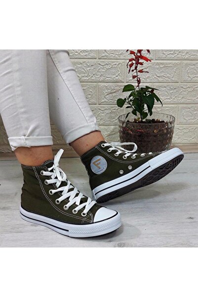 Fiyra 555 Haki Uzun Unisex Sneaker Keten Spor Ayakkabı