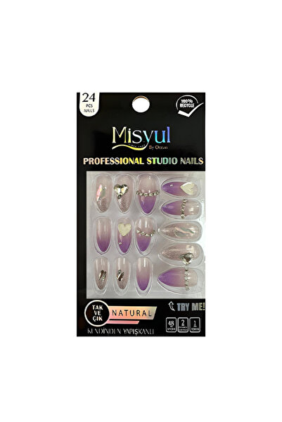 Misyul Takma Tırnak Tak Ve Çık, Sticker Yapıştırıcı, Portakal Çubuğu, Törpü Set