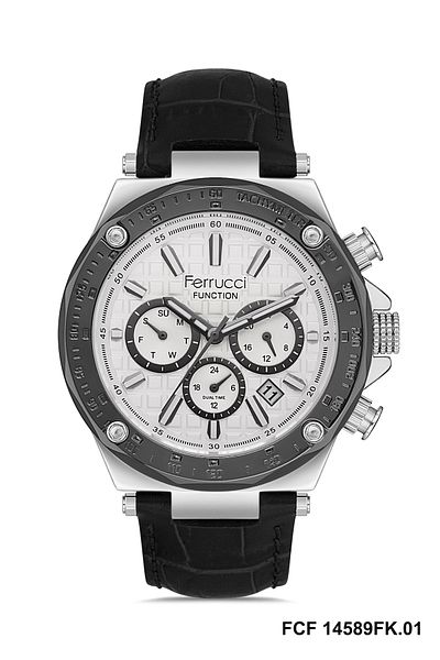 Ferrucci FERRUCCİ LEATHER CORD 3 ATM WATER RESISTANT WHOLE FUNCTIONS ACTIVE MEN'S WRISTWATCH