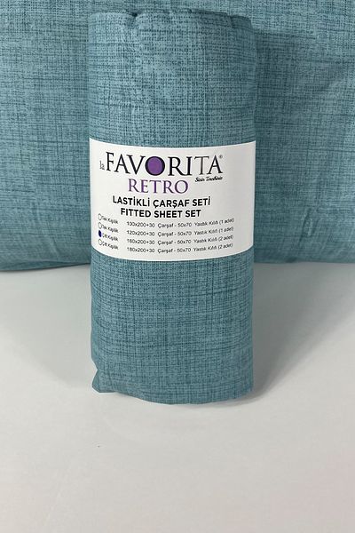 Lafavorita ملاءة مرنة بمقاس مزدوج وكينج + 2 كيس وسادة