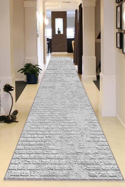 NeluxHome Taş Desen Kaymaz Taban Mutfak Hol Antre Kesme Özel Ölçülü Rulo Yoll...