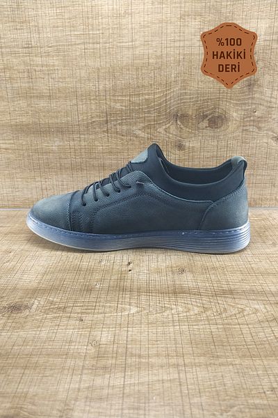 Endurstep Ορθοπεδικά Γνήσιο Δέρμα Ελαστικά Καπνιστά Ανδρικά Παπούτσια Cas0017