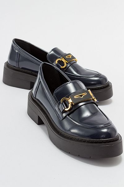 LuviShoes Dámska mokasína UNTE v námorníckej modrej