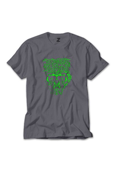 Tomris Hatun Tricou Brutal Truth Graphic Colorat, Culoare Gri, Mărimea 5XL