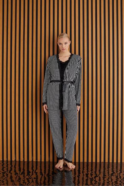 Vuntal BUTİK VUNTAL FEMEI SET PIJAMA DE IARNĂ FRANCEZĂ DE CATIFĂ CU MORANĂ