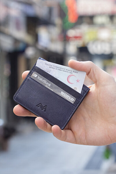 TESBİHCİBABA mandarină |   Portofel din piele pentru bărbați Deep Blue Tokyo, suport card