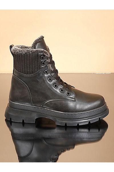 Konfores 1723-507003 Rubber Sole Boots Sport Boots BLACK