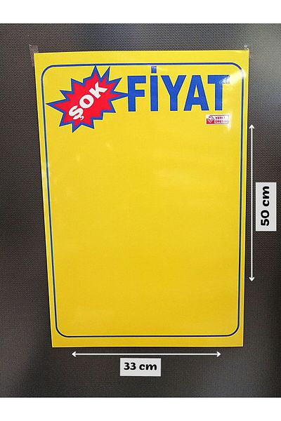Özfiliz Mağaza Ekipmanları Cellophane Erasable Yellow Label Paper, Erasable Large Discount Paper Shock Price Paper Label