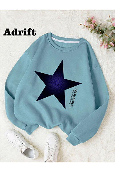 Adrift Star Y2k Harajuku Stil Streetwear Trend Design Harajuku/gotic BEBE ALB...