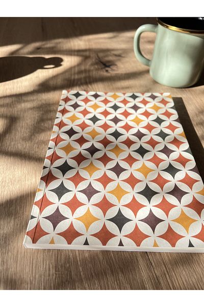 Fark Tanıtım American Binding, A5 Lined Notebook, 64 Sheets, 90gr. Ivory Paper (PATTERN COVER DESIGN)