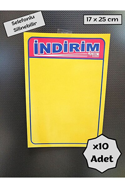 Özfiliz Mağaza Ekipmanları Selefonlu Silinebilir Sarı Etiket Kağıdı, Silinebi...