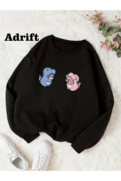 Adrift تصميم لطيف على شكل فأر القطط من Street Trend Harajuku/Gothic Black
