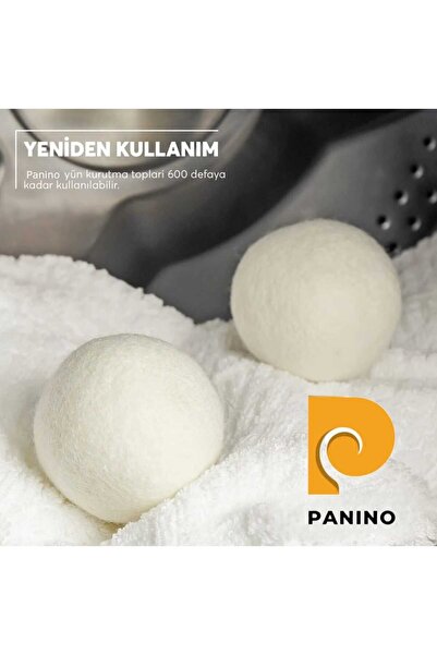 Panino Çamaşır Yün Kurutma Topu - Kurutma Makinesi İçin - 3 Adet
