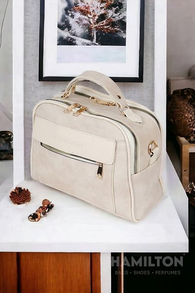 HAMILTON Original Women's Crossbody and Handbag with Adjustable Strap Leather Textured Three-Eye Large Stylish Shoulder and Hand Bag