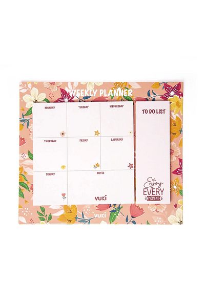 Şeker Ofisi Desktop Weekly Planner Notebook Model Flower