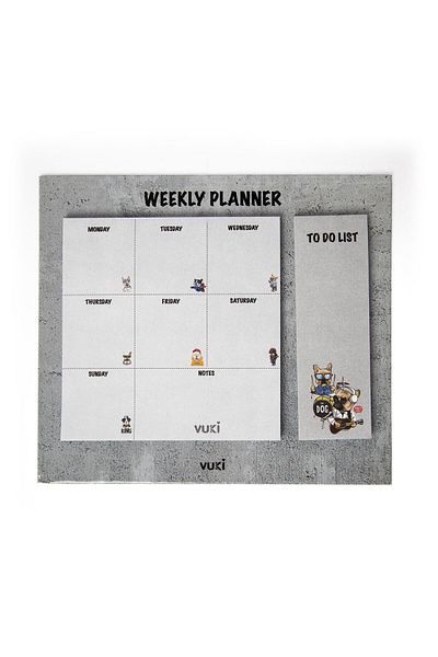 Şeker Ofisi Desktop Weekly Planner Notebook Model Dog