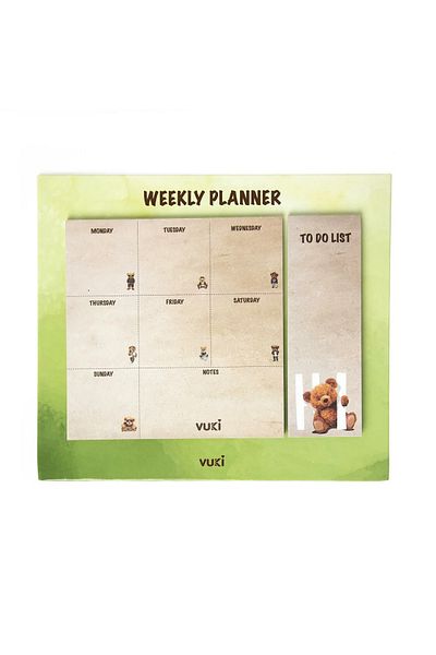 Şeker Ofisi Desktop Weekly Planner Notebook Model Teddy Bear