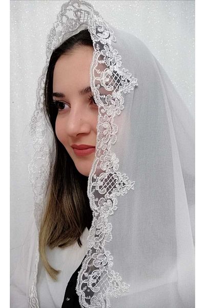Lady Rio غطاء Mevlüt، غطاء Mevlüt، شال Mevlüt، شال Mevlüt، مولد الطفل، شال الدانتيل الفرنسي ECRU LACE