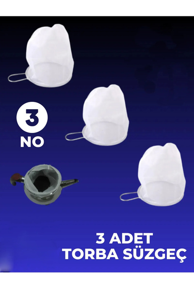 incirop Çay Süzgeci 3 Adet 3 NO Yağ Süzgeci, Demlik Süzgeci, Süt Süzgeci, Bit...