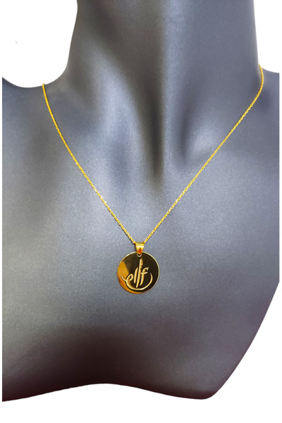 Pomodor Elif İsimli Madalyon 925 Ayar Gümüş Kolye İstediğiniz İsim ve Rengi S...