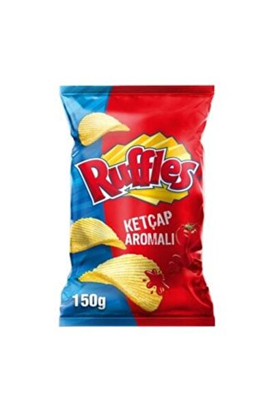 Ruffles 12 ADET RUFFLESKetçaplı Patates Cipsi Parti Boy 150 gr