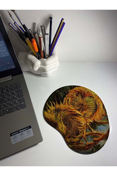 HobiShop Το Flower Wrist Supported Mouse Pad