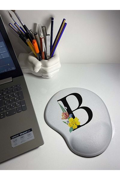 HobiShop Mouse Pad με υποστήριξη καρπού Letter Look
