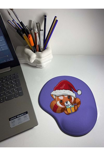 HobiShop Christmas Fox Pattern Wrist Support Mouse Pad