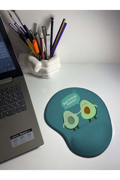 HobiShop Best Friends Forever Patterned Mouse Pad with Wrist Support