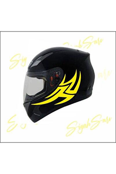 S&S HEDİYELİK EŞYA Motor Kask Motorsiklet motor Kask Sticker Etiket Folyo Çık...