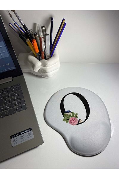 HobiShop Letter Pattern Wrist Support Mouse Pad