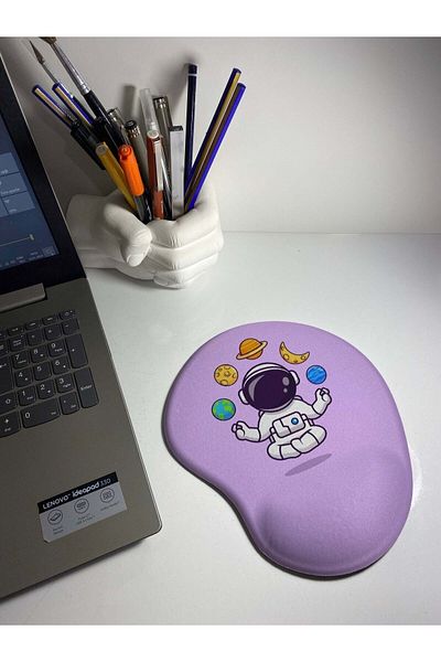 HobiShop Planet Yoga Printed Mouse Pad with Wrist Support