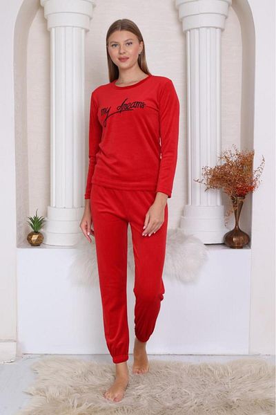GOODNIGHT HOMEWEAR Winter Velvet Pajama Set - French Design